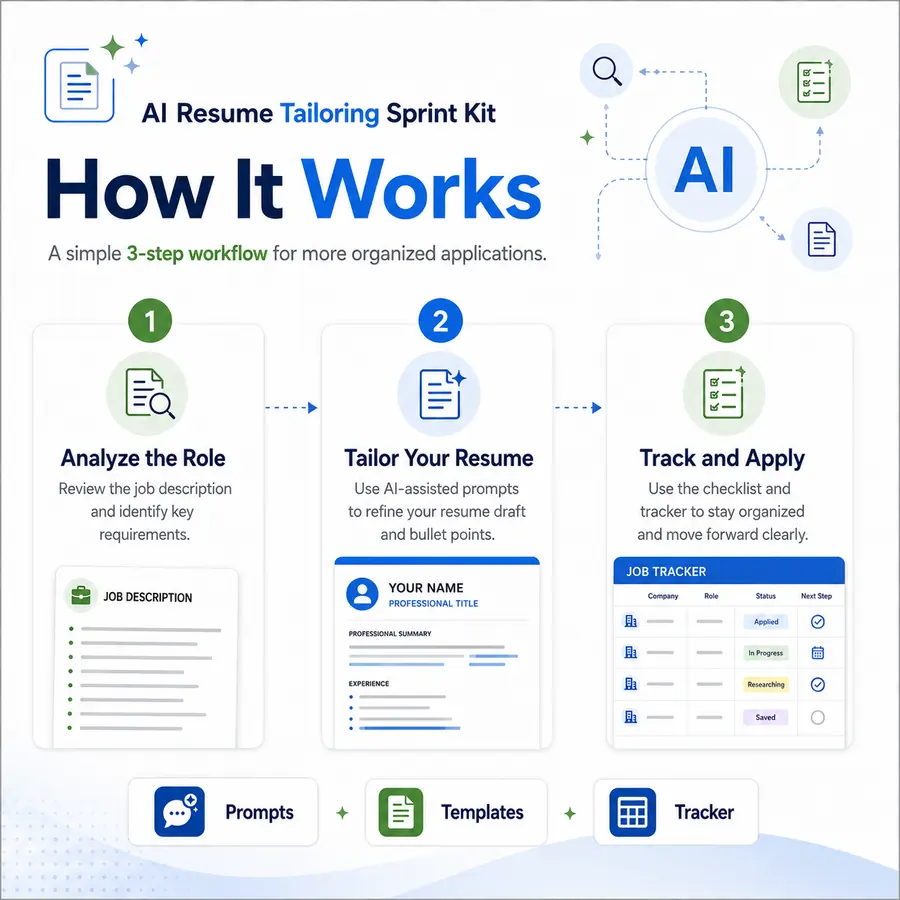 How the AI Resume Tailoring Sprint Kit works